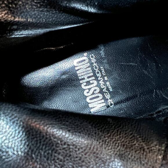 Moschino Cheap and Chic Suede Embroidered Boots 37.5 Made in Italy - Picture 5 of 6